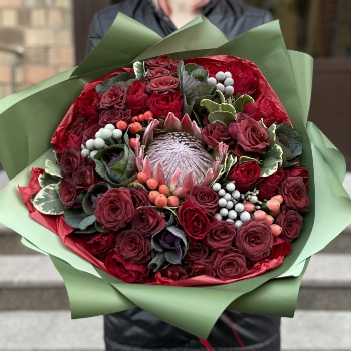 Букет с розами Цветочное чудо