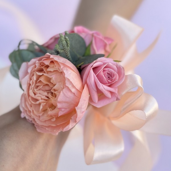 Браслет для подружки невесты с кустовой розой Джульетта