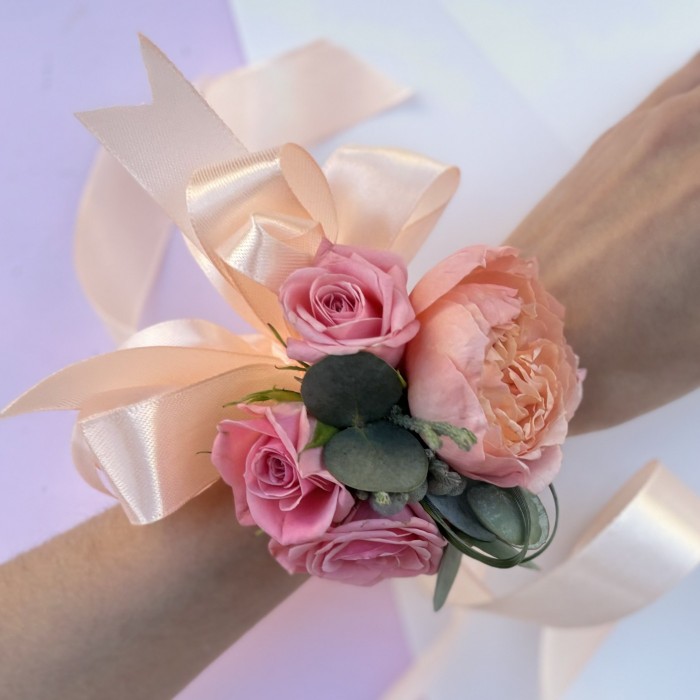 Браслет для подружки невесты с кустовой розой Джульетта