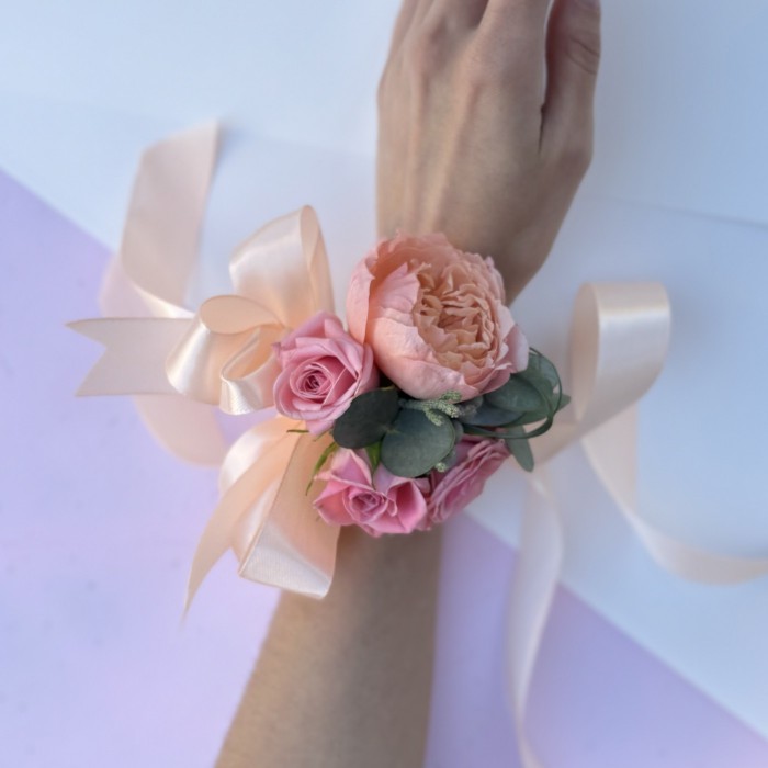 Браслет для подружки невесты с кустовой розой Джульетта