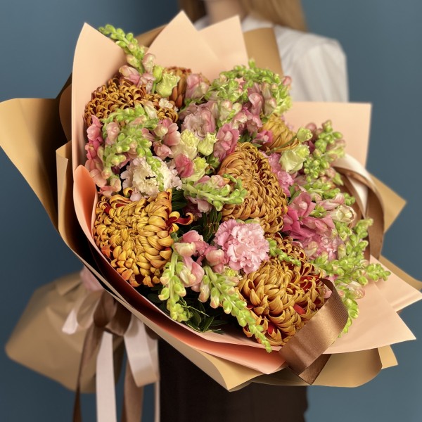 Букет Осенний Вальс с хризантемами