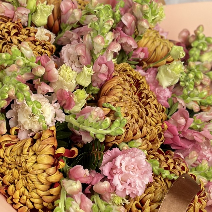 Букет Осенний Вальс с хризантемами