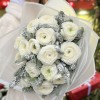 Букет из 15 ранункулюсов с нобилисом