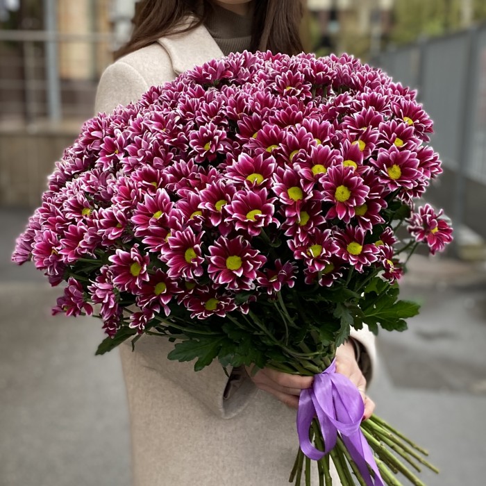 Букет из 51 хризантемы Хайдар Пинк