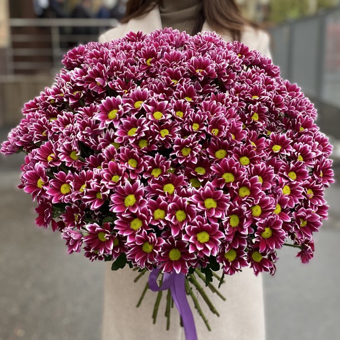 Букет из 51 хризантемы Хайдар Пинк