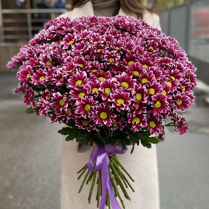 Букет из 51 хризантемы Хайдар Пинк