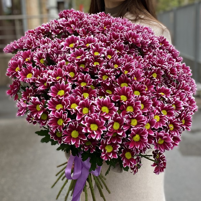 Букет из 51 хризантемы Хайдар Пинк