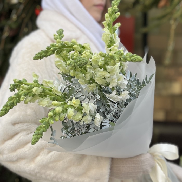 Букет из антиринума с зеленью