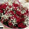 Букет из кустовых роз Рубиновая свадьба