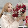 Букет из кустовых роз Рубиновая свадьба