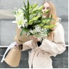 Букет из белых лилий Жемчужная свадьба