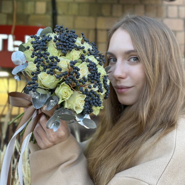 Букет невесты Монохром