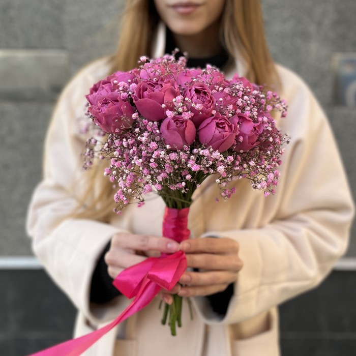 Букет невесты из роз Мисти Баблс