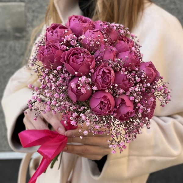 Букет невесты из роз Мисти Баблс