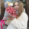 7 кустовых пионовидных роз Сансет Мэджик 50 см