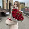 Букет роз и альстромерий Рубиновая свадьба