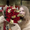 Букет роз на Золотую свадьбу
