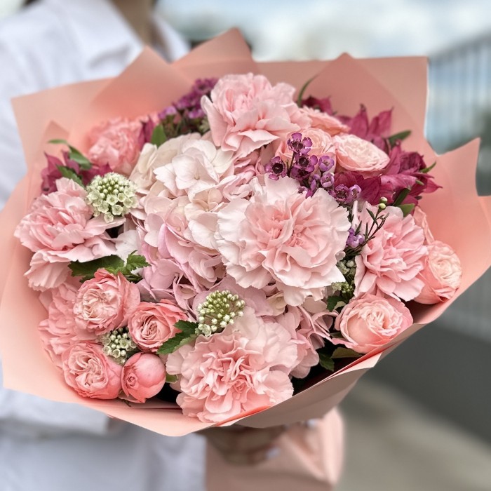 Букет Фантазия с гортензией