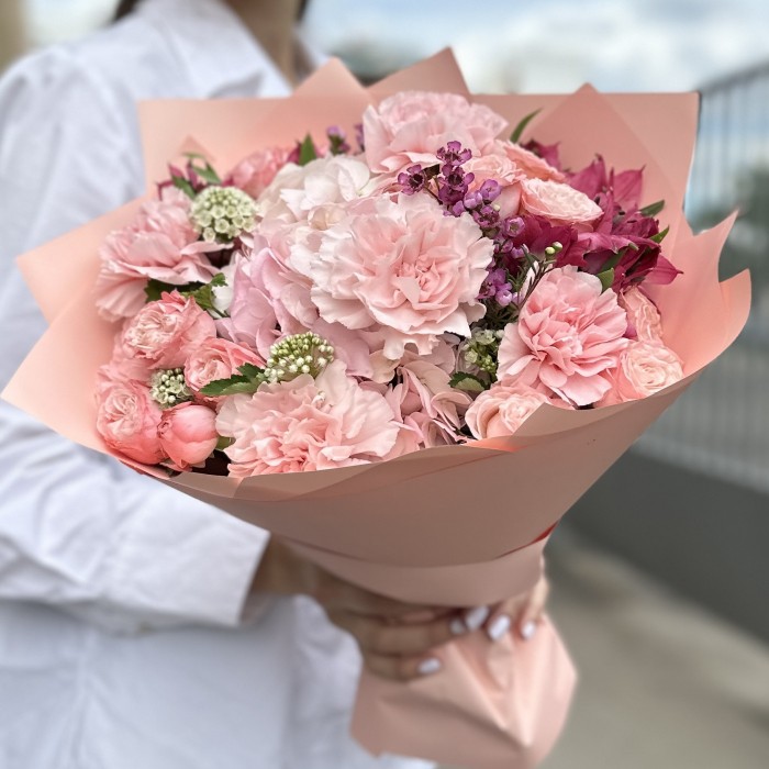 Букет Фантазия с гортензией