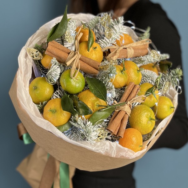 Новогодний букет Ароматные мандаринки