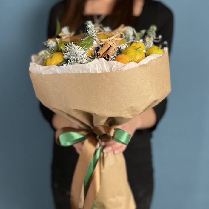 Новогодний букет Ароматные мандаринки