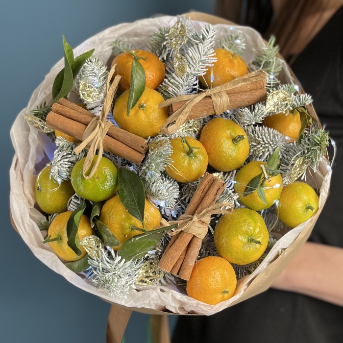 Новогодний букет Ароматные мандаринки