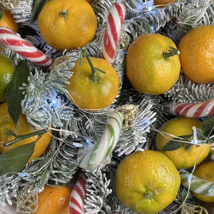 Новогодний букет Сладкая мандаринка
