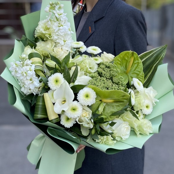 Букет Нежное Утро с антуриумом