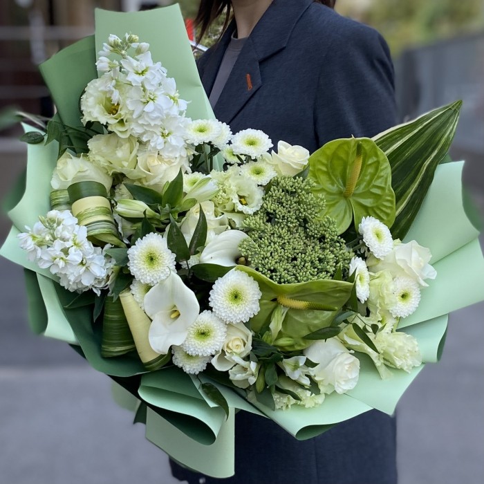 Букет Нежное Утро с антуриумом