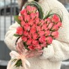 Букет Сердце с коралловой розой