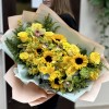 Букет Солнечный свет с подсолнухами