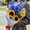 Букет Весёлая затея с подсолнухом