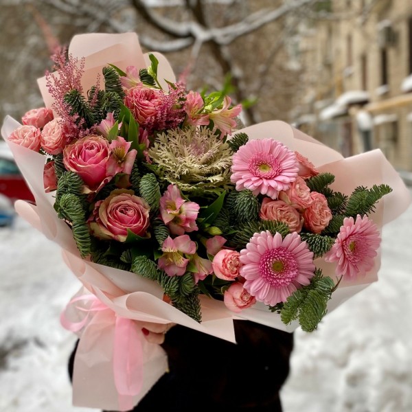 Букет Зимний полдень с нобилисом