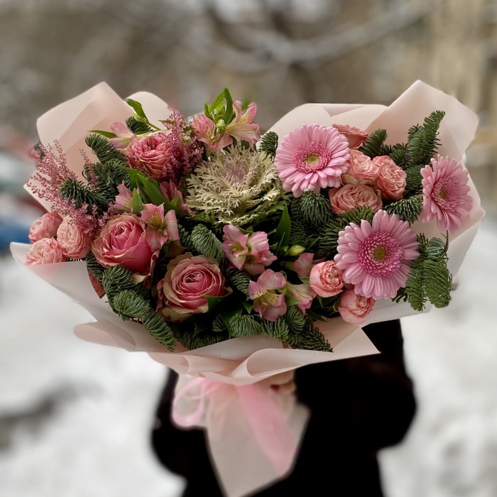 Букет Зимний полдень с нобилисом