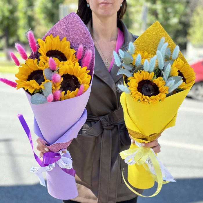 Букет для мальчика и девочки Подсолнухи