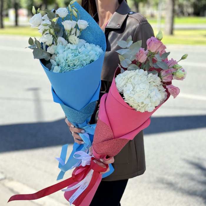 Букет для мальчика и девочки с гортензией