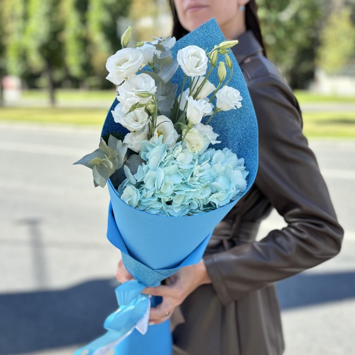 Букет для мальчика с гортензией