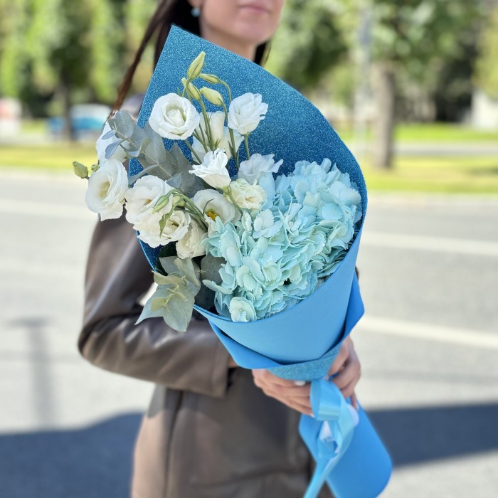 Букет для мальчика с гортензией