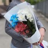 Букет хризантем Люблю Россию