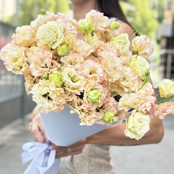 Букет из 11 махровых эустом Шампань