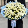 Букет из 15 белых хризантем Сантини