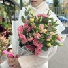 Букет из 15 розовых эустом