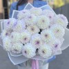 Букет из 25 бело-сиреневых георгин
