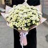 Букет из 25 белых хризантем Сантини