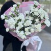 Букет из 25 белых кустовых гвоздик
