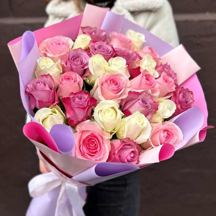 Букет из 29 роз Нежный Микс