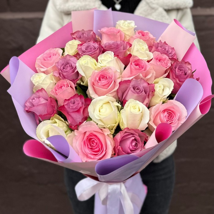 Букет из 29 роз Нежный Микс