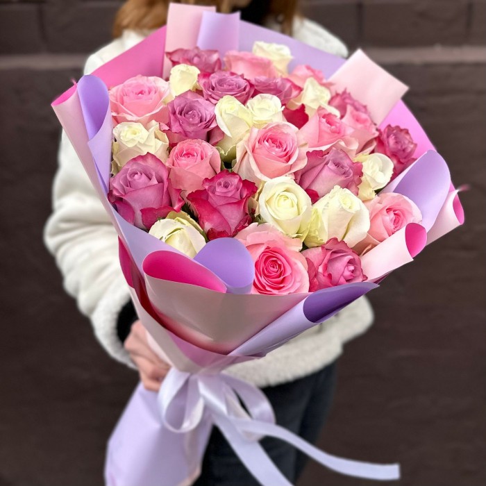 Букет из 29 роз Нежный Микс