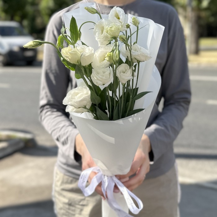 Букет из 3 белых эустом