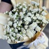 Букет из 51 белой кустовой гвоздики